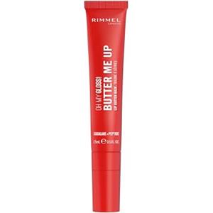 Rimmel London Oh My Gloss Butter Me Up Lip Butter Balm, Balsamo labbra idratante, Balsamo labbra colorato, Cura delle labbra, Idratazione, Nutriente, Squalano, 15 ml, 004 Red Velvet