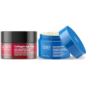 Korff, routine pelle esfoliata e tonica, con Collagen Age Filler Crema Viso e Essetial Maschera Micropeeling