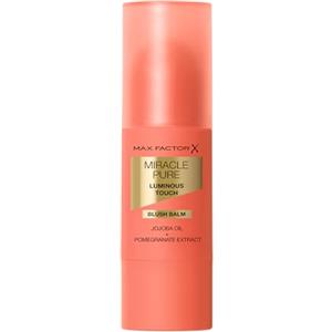 Max Factor Miracle Pure Luminous Touch Blush Balm, 35 Coral Blush, Modulabile, fard in stick cremoso, Finish luminoso, Formula vegana, 6 g