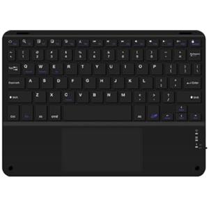 Agwuoetr Tastiera Bluetooth Touchpad da 10 Pollici Compatibile con, IPadOS, Android e iOS Inglese Nera