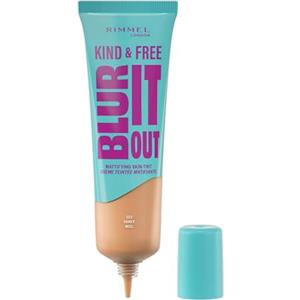 Rimmel London Kind & Free BLUR IT OUT Fondotinta Opacizzante, 350, Golden Honey, Controllo effetto lucido per tutto il giorno, Make-up dal finish matte leggero, 30 ml
