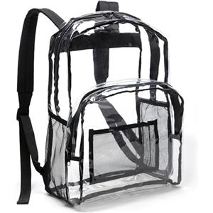 Amazon Basics Mochila Clásica de Diario Escolar, Transparente
