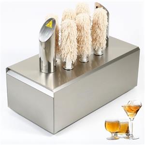 Generic Lucidatrice Elettrica per Cristalleria, Lucidatrice Asciugatrice Commerciale per Vetri con 5/8 Spazzole, 330/660 Tazze/h, Pulizia a 360° Senza Angoli Morti per Bar, Ristoranti e Cucine 8heads