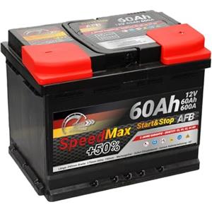 SMC batteria Auto 60Ah AFB Speed Max 600A 12v L2 Start&Stop polo positivo a destra per motori dotati Start-Stop 242x175x190 mm Lunga durata EFB 64Ah 65Ah
