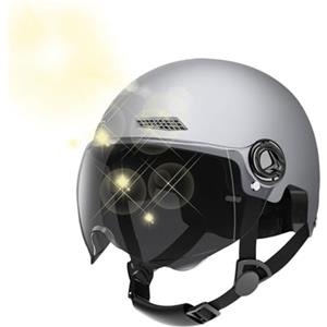FxaumsGxuk Caschi Da Bici Per Uomo, 26×20×18cm ABS Casco Monopattino Elettrico, Mezzi Caschi Da Bici Con Visiera, Caschis Da Bicicletta Per Donna Uomo, Casco Per Circonferenza Della Testa 54-62cm