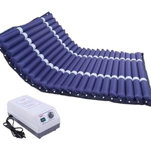 AmphaDeco Materasso Antidecubito Largo 120cm con Compressore Silenziato,Materassino Antidecubito A Pressione Alternata,Materasso Antidecubito per Anziani Ad Aria Impermeabile,Navy blue,1.2m