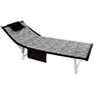 Caritex Telo Coprilettino con Elastici, Tasche Laterali e Cuscino, Telo Mare per Lettino, 70x180 cm, in Microfibra Morbida e Assorbente, Salvaspazio Asciugatura Rapida, Zebrato, K092