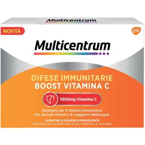 Multicentrum Difese Immunitarie Integratore Vitamina C Sali Minerali, 14 Bustine