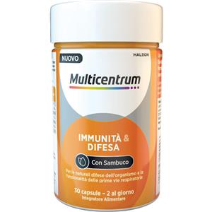 Multicentrum Immuno & Difesa con Sambuco Integratore Difese Immunitarie, 30 Cpr