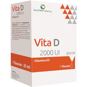 Vita D 2000 UI Gocce Integratore di vitamina D per ossa e difese immunitarie, 35 ml