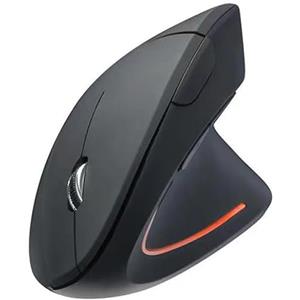 BlissfulAbode Mouse wireless con forma verticale ergonomica, funzionalità silenziosa e design luminoso accattivante (nero)