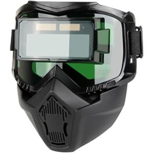 Generic Casco per saldatura auto oscurante, scudo protettivo per saldatura staccabile, maschere per lucidatura ad alta visibilità | Attrezzatura professionale per saldatore per la produzione di metalli e