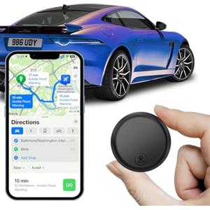 Gikuefy Localizzatore GPS per auto,Tracker di auto(compatibile con iOS e Android) Magnetico impermeabile Localizzatori di oggetti Bluetooth,Localizzatore GPS senza abbonamento,Tracker GPS per Valize