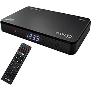 WWIO UNICO Decoder Satellitare HD 12V con HDMI, Scart, Telecomando 2 in 1 e Scheda Tivusat Inclusa