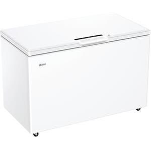 Haier Congelatore a Pozzetto 418 Litri, Low Frost, Freezer Air Surround, Fast Freeze, Silenzioso 39 dB, Luce LED, Classe E, 84.5x132x75 cm (AxLxP), Bianco, HCE420E