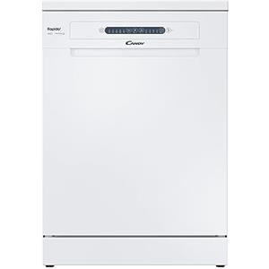 Candy Rapido' Lavastoviglie a Libera Installazione 60 cm, 14 Coperti, 8 Programmi, Partenza Ritardata fino a 9h, Ciclo Rapido 49 Min, Motore Inverter, Classe E, 59,7 x 59,8 x 85 cm, Bianca - CF 3E9E0W