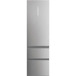 Haier 3D 60 Serie 5 Frigorifero Combinato 3 Porte 414 Litri (289 Frigo + 125 Freezer), Air Surround, Cassetti Accesso Diretto, Wi-Fi App hOn, Classe D, 205 x 59,5 x 66,7 cm (AxLxP), Inox, HTW5620DNMG