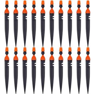 Wzzy Gurden 20 Pezzi Regolabili Flusso di irrigazione gocciolatori con connettore per Tubo 4mm / 7mm, 360 Gradi emettitore Micro irrigatori Goccia Sistema Giardino