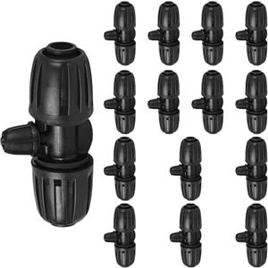 Wzzy Gurden 15 pezzi per irrigazione giardino barbecue tè collegamento a T, tubo da giardino, connettore per tubo dell'acqua, per tè, 12 mm fino a 4/7, tubo di irrigazione anti-goccia