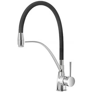 FERIDRAS Rubinetto Miscelatore Cucina Cromo con Canna in Silicone Doppia Funzione