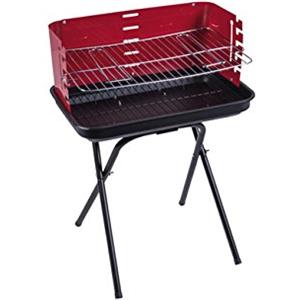 Coveri Enrico Coveri Garden Barbecue BBQ Rettangolare a Carbonella Portatile Da Viaggio - Griglia in Acciaio - Ripieghevole e Leggero