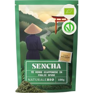 NaturaleBio Tè verde Sencha Giapponese Biologico - Upper Grade - da 100g. Bio, Naturale e Puro, Thè verde in foglie di primo raccolto coltivato in Giappone.