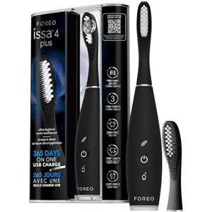 FOREO issa 4 plus Spazzolino Elettrico Sonico - Bundle 4-in-1 Ricaricabile con AI, Testina Ibrida Silicone e Polimero Extra, Setole Morbide, Sbiancante denti, Pulizia denti Ultra-Igienica
