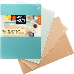 Moritz & Moritz 4x Tagliere Flessibile da cucina - Tagliere Plastica Flessibile 28 x 38 cm ciascuno - Taglieri Cucina Plastica per Lavori rapidi - Tagliere Cucina - Set Tagliere da Cucina