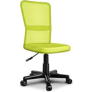 TRESKO® Sedia da Ufficio Sedia da scrivania Girevole, Regolabile in Altezza, Sedile Imbottito, Sedia ergonomica, pistone Approvato SGS (Verde Chiaro)
