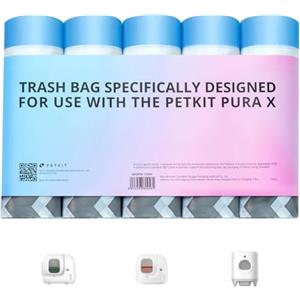 PETKIT Sacchetti per Escrementi per Gatti, Sacchi per Lettiera per PURA Max 2 e PURA X, 5 Rotoli*20 (100 Pezzi)