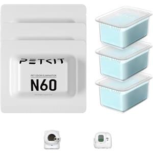 PETKIT N60 Deodorante per Purobot Ultra e Purobot Max PRO 2 Toilette per Gatti Autopulente, Fragranza a Lunga Durata, Alta Sicurezza, Non Irritante, Uso Duraturo (Confezione da 3)