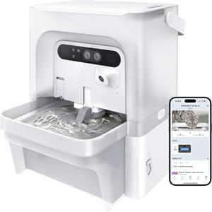 PETKIT EVERSWEET ULTRA Fontanella Intelligente per Gatti 5L, Riconoscimento AI, Controllo App, Ultra Silenziosa 26dB, Separazione Acqua Pulita/Sporca, Vassoio Acciaio Inox, Lavabile in Lavastoviglie