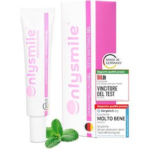 OnlySmile Gel Sbiancante Denti Professionale - Sbiancamento Fino a 9 Toni in 5 Giorni, Compatibile con Mascherine e LED