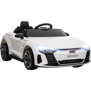 HOMCOM AUDI RS e-tron GT Macchina Elettrica per Bambini 3-5Anni, 12V Doppio Motori Auto Elettrica per Bambini 3-5km/h, Cintura di Sicurezza, Telecomando, Sospensioni, Musica, Luci LED, Clacson