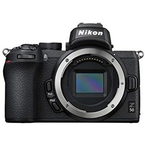 Nikon Z50 Body + Lexar SD 64 GB 667x Pro Fotocamera Mirrorless, CMOS DX da 20.9 MP, Sistema Hybrid-AF, Mirino Elettronico (EVF), LCD 3.2" Touch, Video 4K, Nero [Nital Card: 4 Anni di Garanzia]