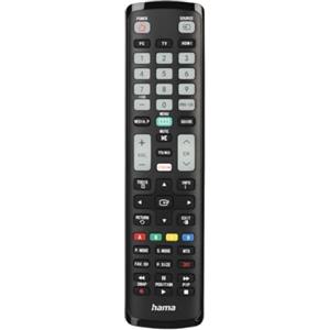 Hama Telecomando universale per televisori Samsung (infrarossi, capacità di apprendimento, tasti luminosi, tasto intelligente, funzione Easy Mode, tasti principali ergonomici, portata 10 m) nero