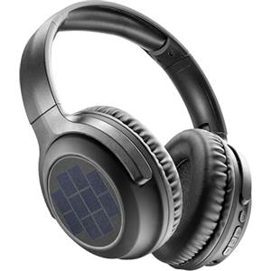 Music Sound - SUNBEAT - Cuffia wireless dotata di pannelli solari - Playtime 40 ore - Archetto morbido regolabile - Doppia modalità di ricarica: cavo USB-C o pannelli solari - Nero
