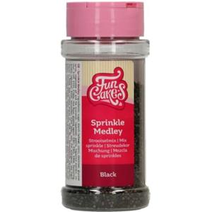 FunCakes Sprinkle Medley Nero: Cake Sprinkles, grande gusto, Perfect per la decorazione di torte, Sprinkle Mix. 65 g.