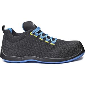 Base Protection Marathon Scarpa Antinfortunistica, da Uomo e Donna, Nero/Blu/Giallo, Taglie 48