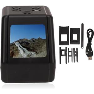 Dpofirs Scanner per Pellicole Digitali, Scanner per Negativi per Diapositive con Schermo da 2 Pollici con Retroilluminazione a LED, Converte 135 126 110 Diapositive da 8 Mm in Scanner