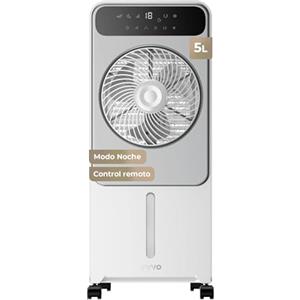 EVVO AC950 Raffreddatore d'aria portatile aria fredda senza installazione 12 velocità, funzione fredda con acqua e ghiaccio, pannello LED, telecomando, ventilatore a torre silenzioso