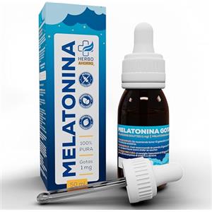 HerboAhorro Melatonina gocce bambini e adulti - Melatonina 1mg senza effetto rebound, favorisce un sonno dolce, prolungato e profondo - Riposo rigenerante, risveglio senza sonnolenza - Gusto fragola - 50ml