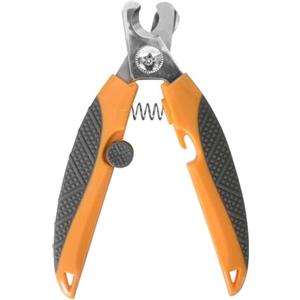 DEARBAG Tagliaunghie Professionale per Cani, con Protezione, Blocco di Sicurezza e Lima per Unghie, Acciaio Inossidabile Taglia Unghie per Animali Domestici, per Razze Medie e Grandi, 15.9*4.9CM (Arancione)