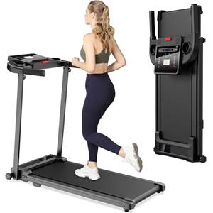 Zeporix Tapis Roulant Elettrico Salvaspazio Pieghevole - Economico Tapirulan da Casa Walking Pad 10 km/h Portatile Treadmill Professionale Tappeto per Camminare Con Display LCD 12 Programmi