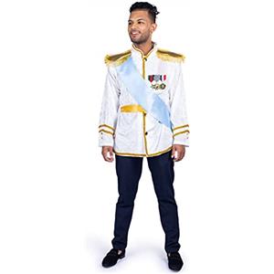 Dress Up America Costume da Principe Reale per Uomo - Vestito da Re Adulto per Halloween, Cosplay e Feste, Uniforme da Soldato Medievale Blu Reale e Oro
