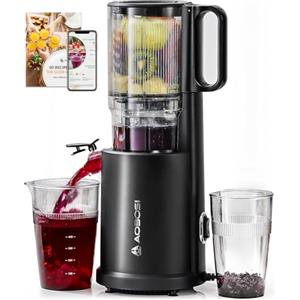AAOBOSI AOBOSI Estrattore frutta e verdura, 135MM XXL Grande Canale di Alimentazione per Frutta e Verdura Intere - Capacità 1,5L, 200 W Slow juicer, Triplo Filtro