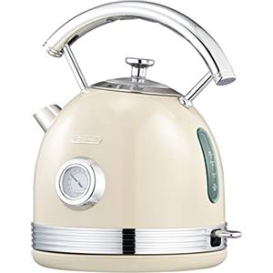 Wiltal Bollitore elettrico retrò, in acciaio inox, 2200 W, 1,8 litri, ideale per tè, caffè, alimenti per bambini, senza BPA
