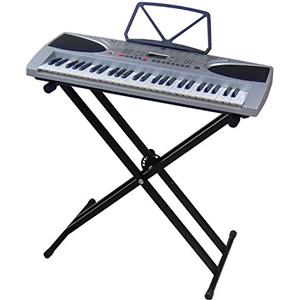 DynaSun - Tastiera per arrangiamento E-Piano, Sintetizzatore 61 tasti con schermo LCD Midi Porta spartito, MK2069+X2