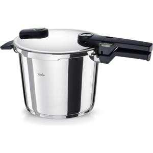 Fissler Vitaquick® Elemental Pentola a pressione da 6,0 l (diametro 22 cm), colore verde salvia, prodotta in Germania, fino al 70% più veloce, 2 livelli di cottura, fondo super termico, induzione