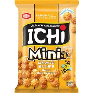 ICHI - Biscotti di riso Shouyu con miele Mini - (1 x 120 g)